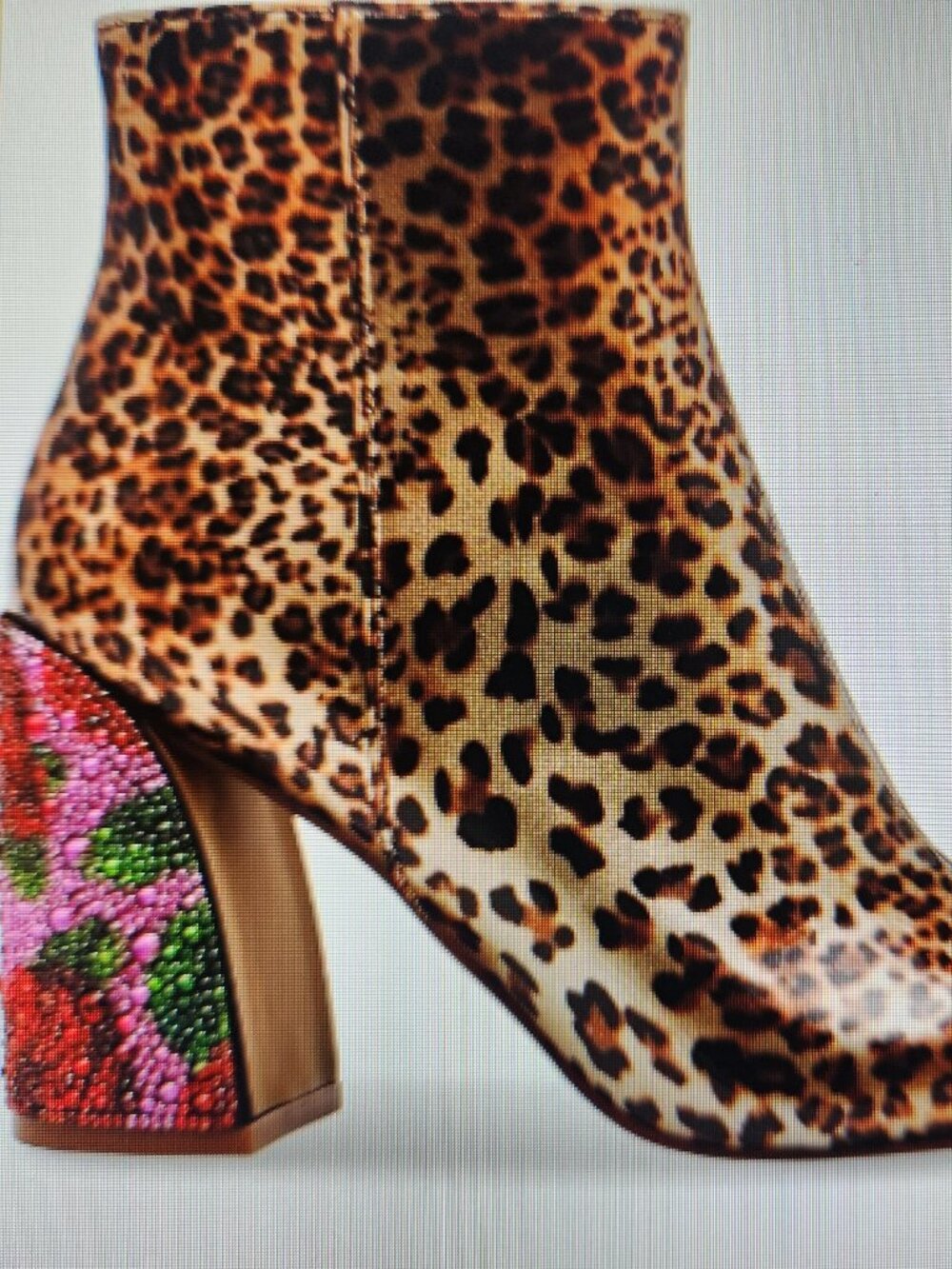 Betsey Johnson "Jackyyy" Leopard Rhinestone Booties. NIB. Size 8.5